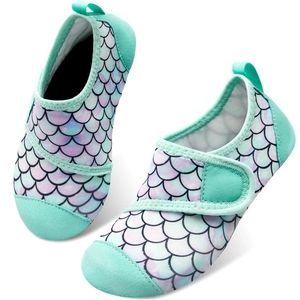 Barerun Kids Summer Athletic Water Shoes Aqua Socks Size: 2.5-3.5 Mermaid Design